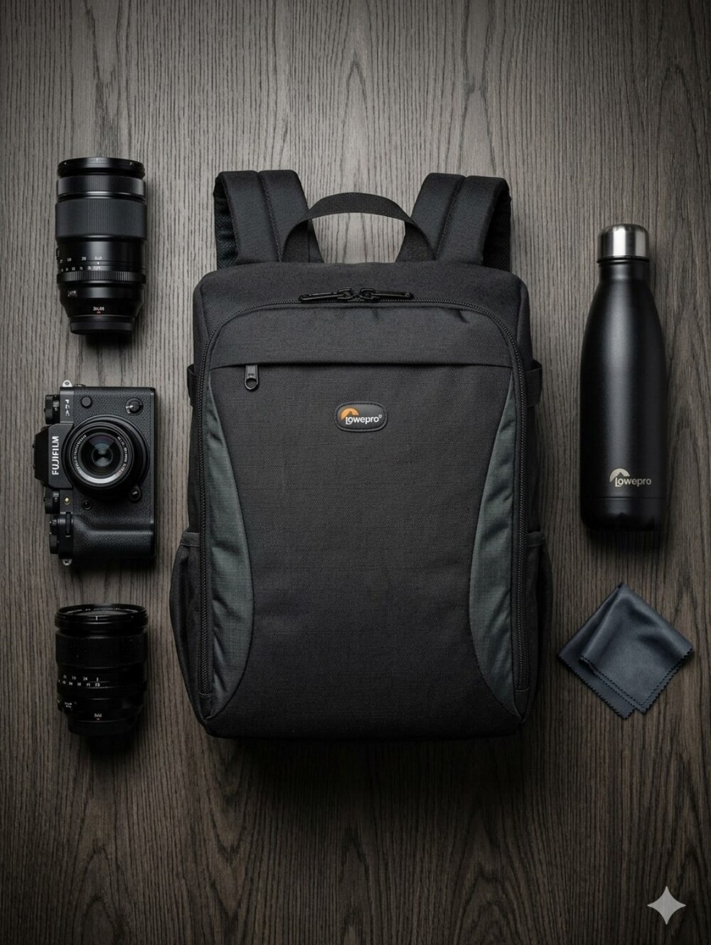 Black Camera Backpack Versatile Photography Bag